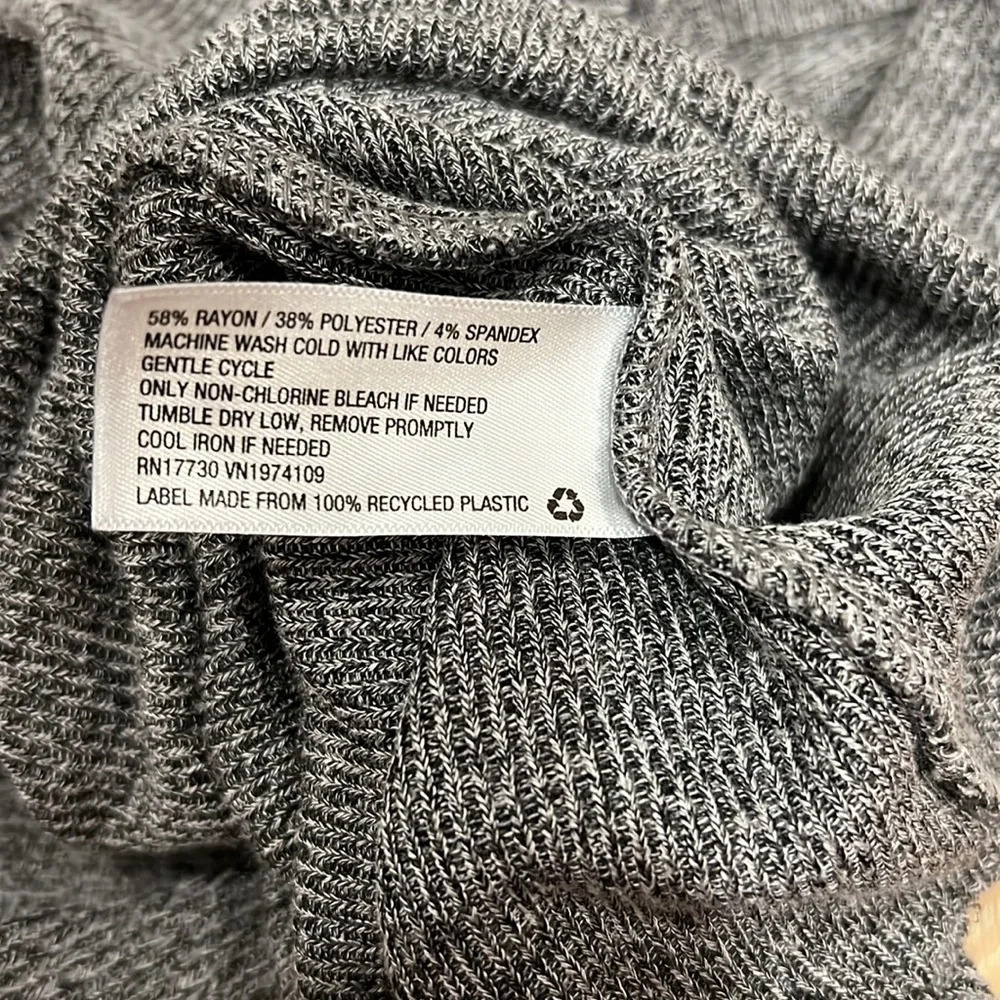 Target Casual Gray Henley Thermal Knit Sweater Top Long Sleeve Ski Base Layer - Picture 7 of 7